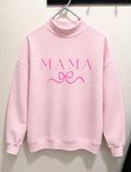 Pink Mama Bow Mock Neck