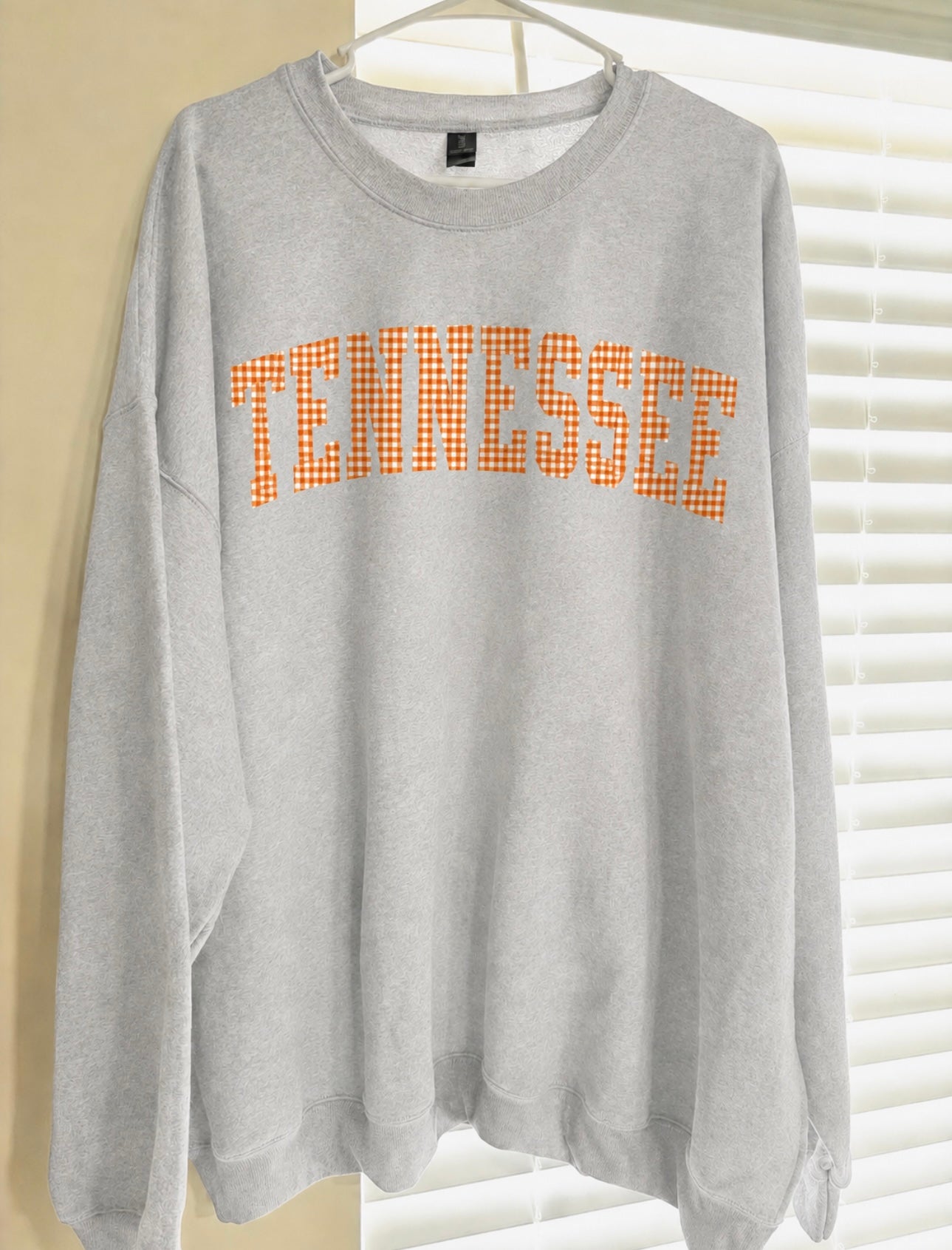 Orange Gingham Tennessee Crew Neck