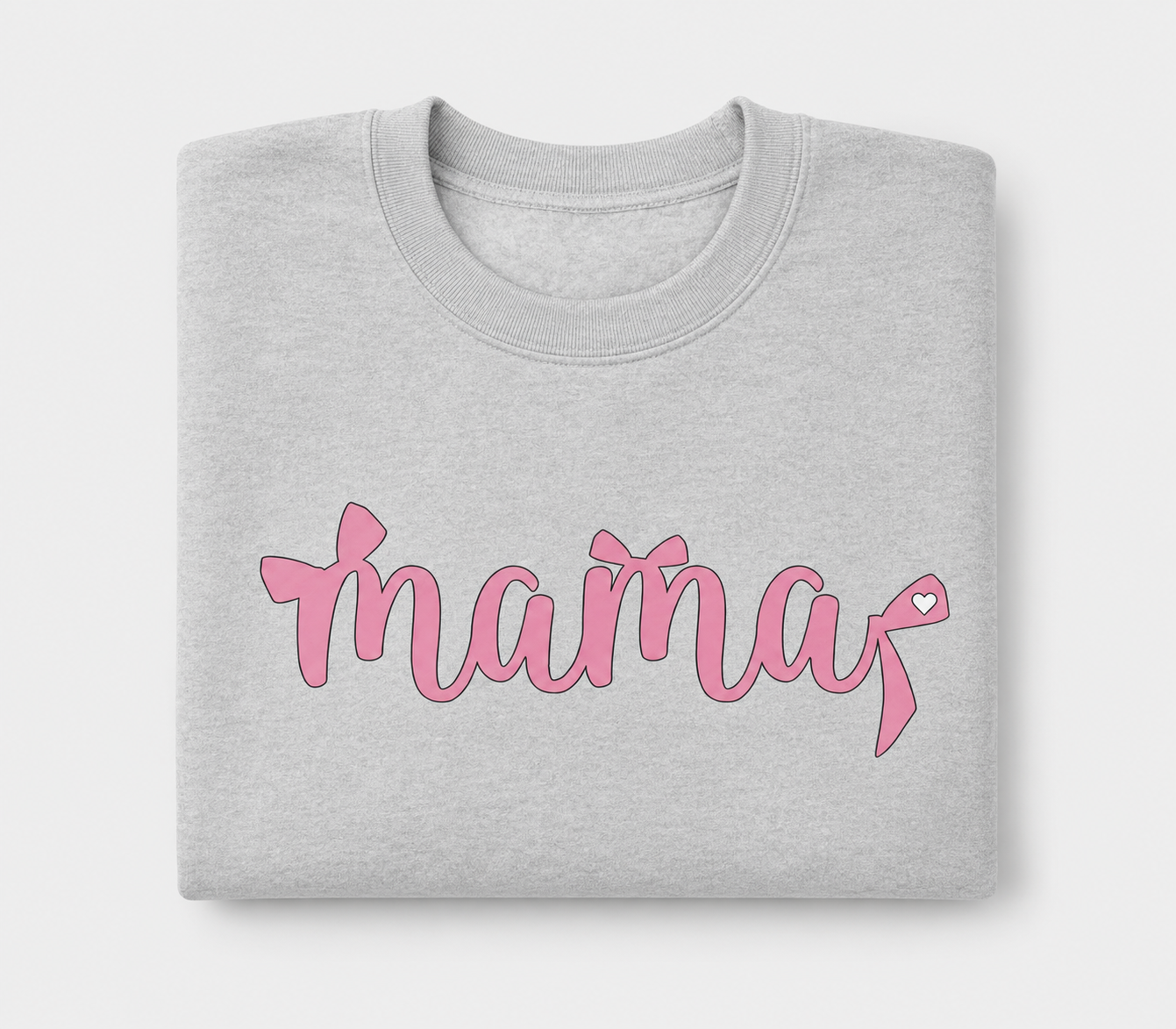 Grey & Pink MAMA Crewneck