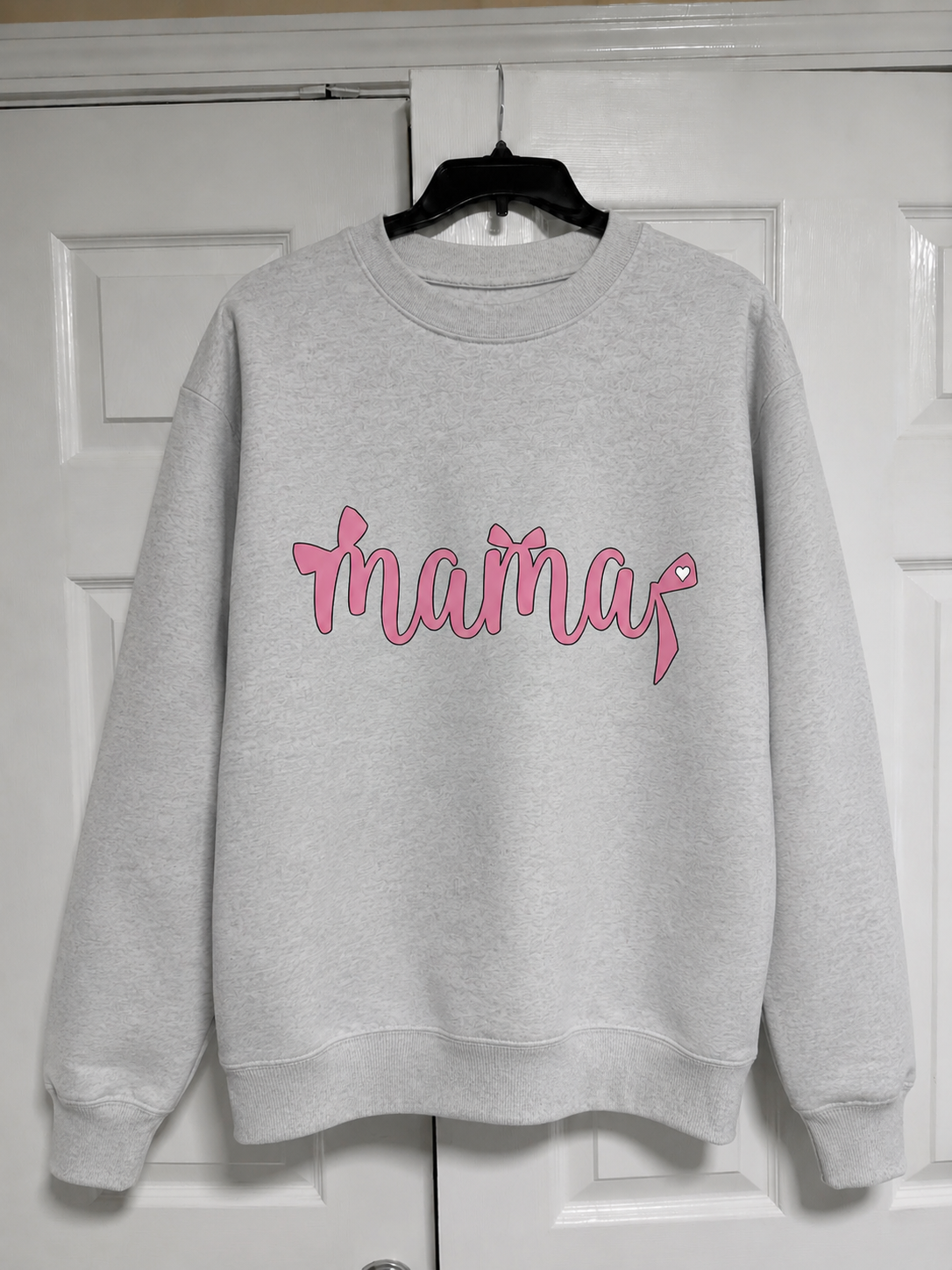 Grey & Pink MAMA Crewneck